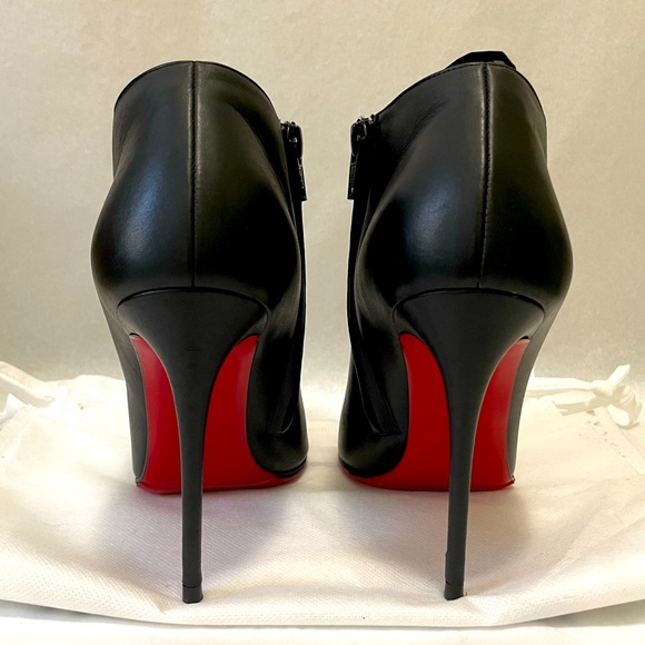 Christian Louboutin Bellisima  100mm , 1/4 inch platform bootie kid leather EU38 - Picture 10 of 16
